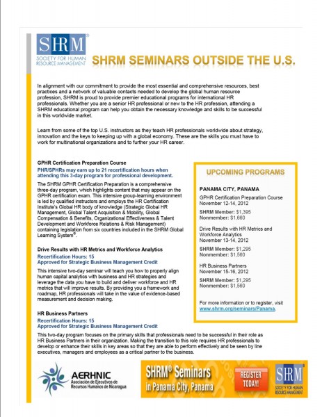 SHRM seminars