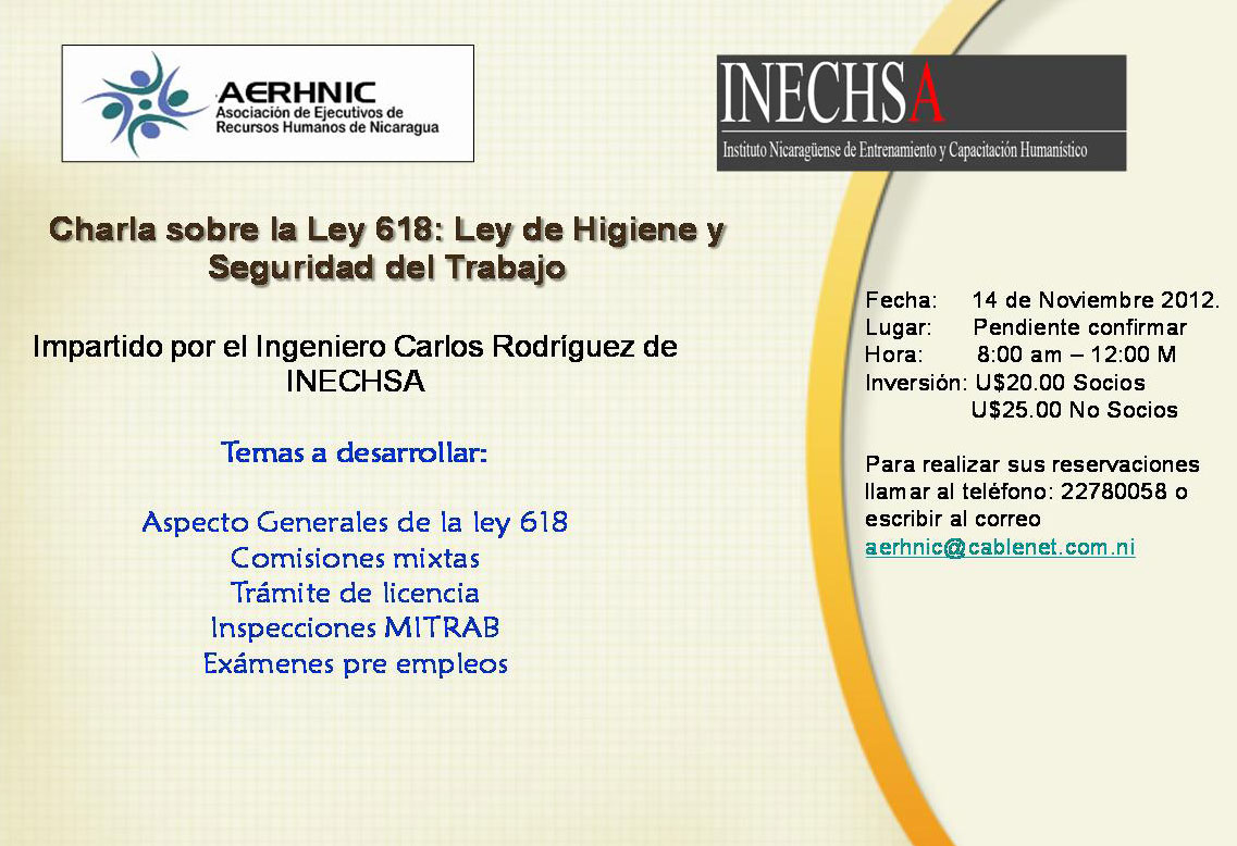 Ley 618 - Ley de Higiene y Seguridad del Trabajo